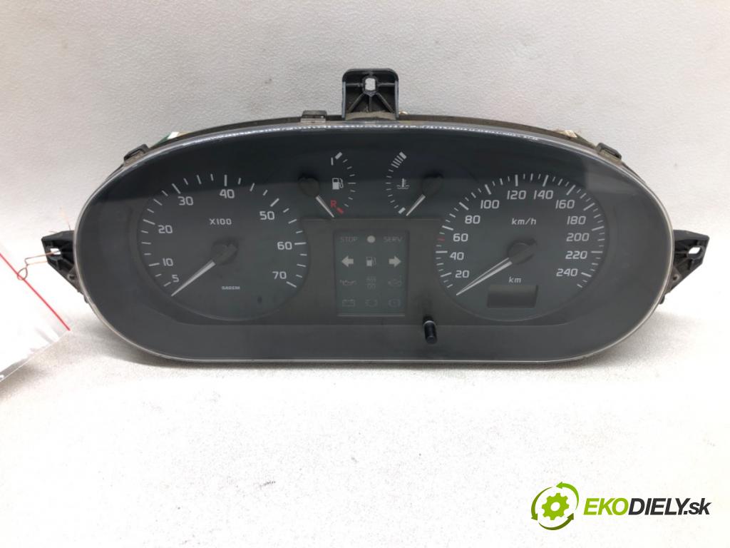 RENAULT SCÉNIC I nadwozie wielkoprzestrzenne (MPV) (JA0/1_, FA0_) 1999 - 2010    1.9 dCi (JA05, JA1F) 75 kW [102 KM] olej napędowy   Prístrojovka P8200038766 (Prístrojové dosky, displeje)