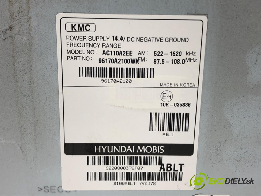 KIA CEED (JD) 2012 - 2018    1.6 CRDi 128 94 kW [128 KM] olej napędowy 2012 - 2  RADIO 96170A2100WK (Audio zariadenia)