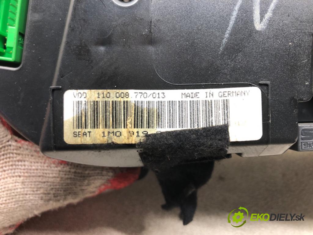 SEAT TOLEDO II (1M2) 1998 - 2006    1.9 TDI 81 kW [110 KM] olej napędowy 1998 - 2004  Prístrojovka 1M0919272C (Prístrojové dosky, displeje)