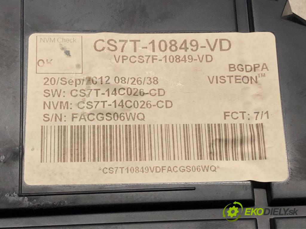 FORD MONDEO IV (BA7) 2007 - 2015    2.0 TDCi 120 kW [163 KM] olej napędowy 2010 - 2015  Prístrojovka CS7T-10849-VD (Prístrojové dosky, displeje)