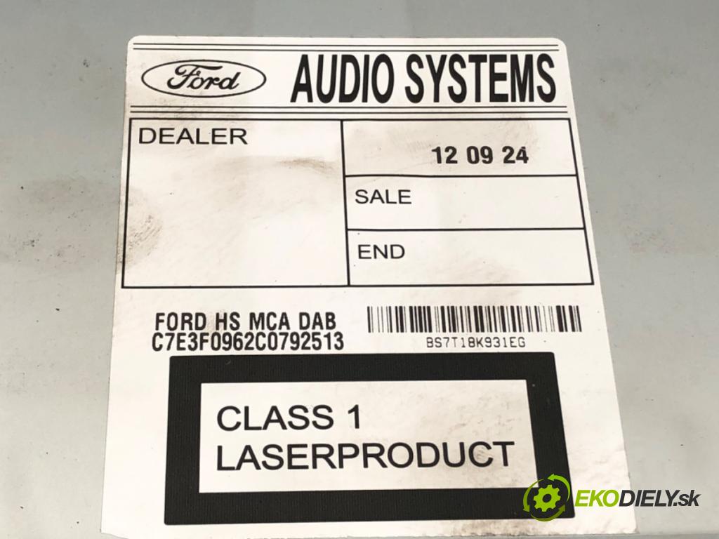 FORD MONDEO IV (BA7) 2007 - 2015    2.0 TDCi 120 kW [163 KM] olej napędowy 2010 - 2015  RADIO Navigácia BS7T18K931EG (Audio zariadenia)