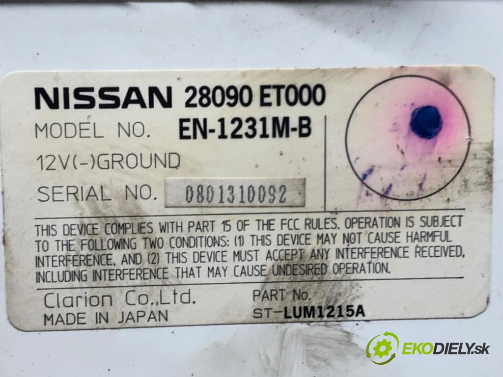 NISSAN SENTRA VI (B16) 2006 - 2013    2.5 149 kW [203 KM] benzyna 2006 - 2012  Displej 28090ET000 (Přístrojové desky, displeje)