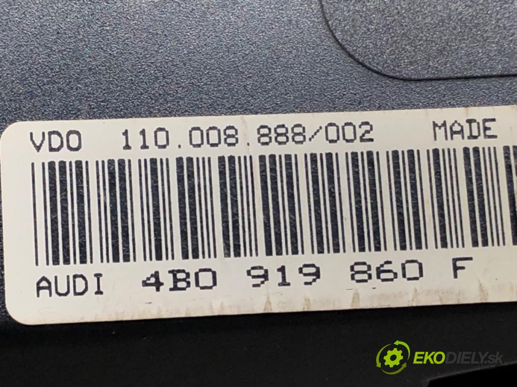 AUDI A6 C5 Avant (4B5) 1997 - 2005    2.4 121 kW [165 KM] benzyna 1997 - 2005  prístrojovka 4B0919860F (Přístrojové desky, displeje)