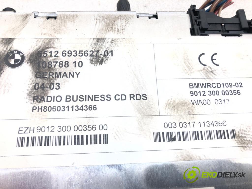 BMW 3 (E46) 1997 - 2005    320 d 110 kW [150 KM] olej napędowy 2001 - 2005  RADIO 6935627 (Audio zariadenia)