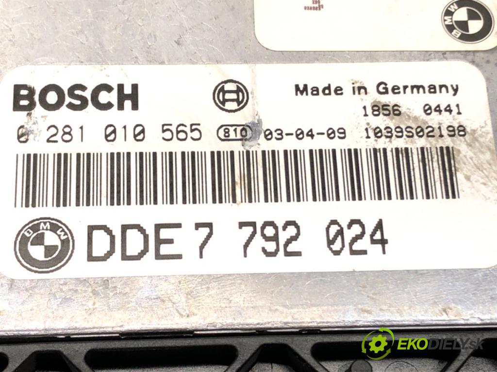 BMW 3 (E46) 1997 - 2005    320 d 110 kW [150 KM] olej napędowy 2001 - 2005  riadiaca jednotka Motor 0281010565 (Riadiace jednotky)