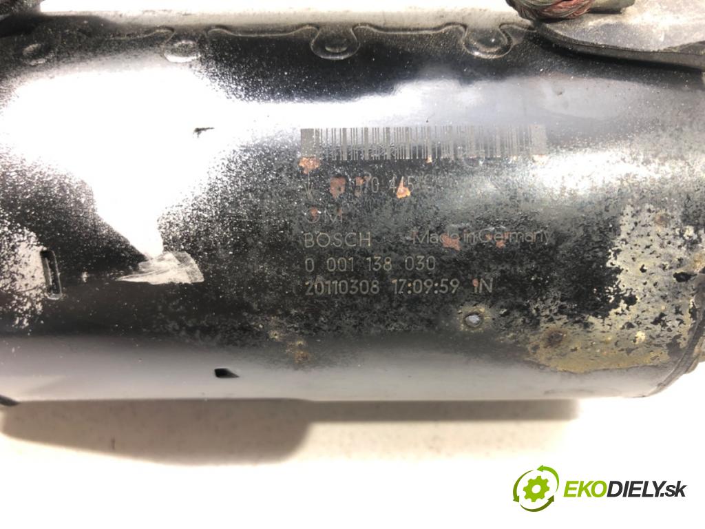 OPEL ASTRA J (P10) 2009 - 2015    1.3 CDTI (68) 70 kW [95 KM] olej napędowy 2009 - 2  Štartér 0001138030 (Štartéry)