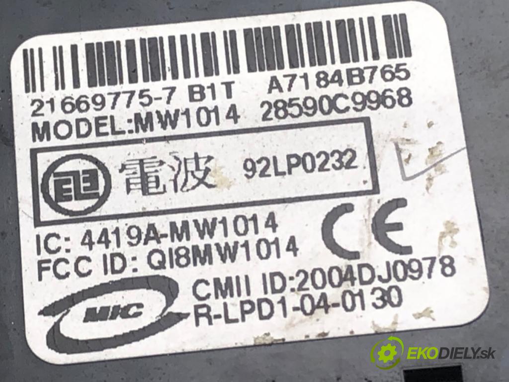 NISSAN QASHQAI / QASHQAI +2 I (J10, NJ10, JJ10E) 2006 - 2014    1.6 84 kW [114 KM] benzyna 2007 - 2013  spinačka N0502825 (Spínacie skrinky a kľúče)