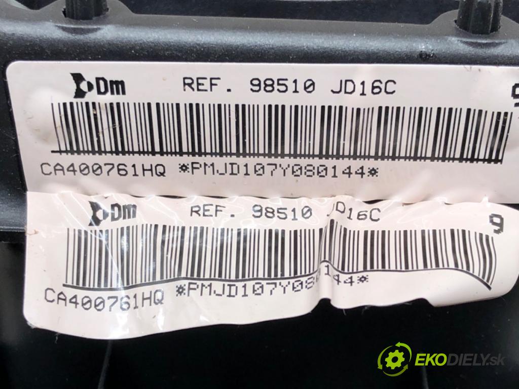 NISSAN QASHQAI / QASHQAI +2 I (J10, NJ10, JJ10E) 2006 - 2014    1.6 84 kW [114 KM] benzyna 2007 - 2013  AirBag volantu 98510JD16C (Airbagy)