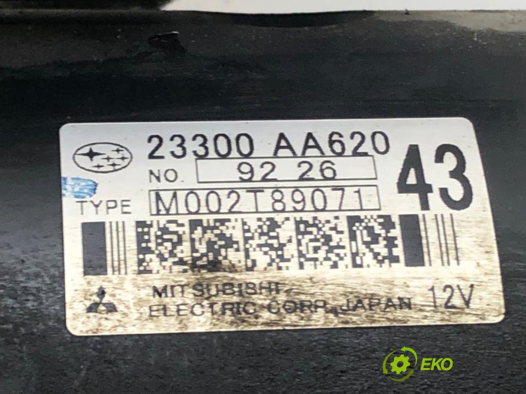 SUBARU FORESTER (SH_) 2007 - 2022    2.0 D AWD (SHH) 108 kW [147 KM] olej napędowy 2008  Štartér 23300AA620 (Štartéry)