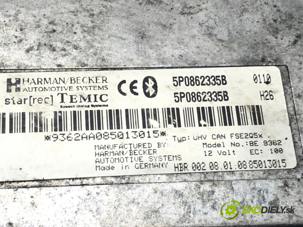 SEAT ALTEA (5P1) 2004 - 2022    2.0 TDI 125 kW [170 KM] olej napędowy 2006 - 2022  Modul BLUETOOTH 5P0862335B (Ostatné)
