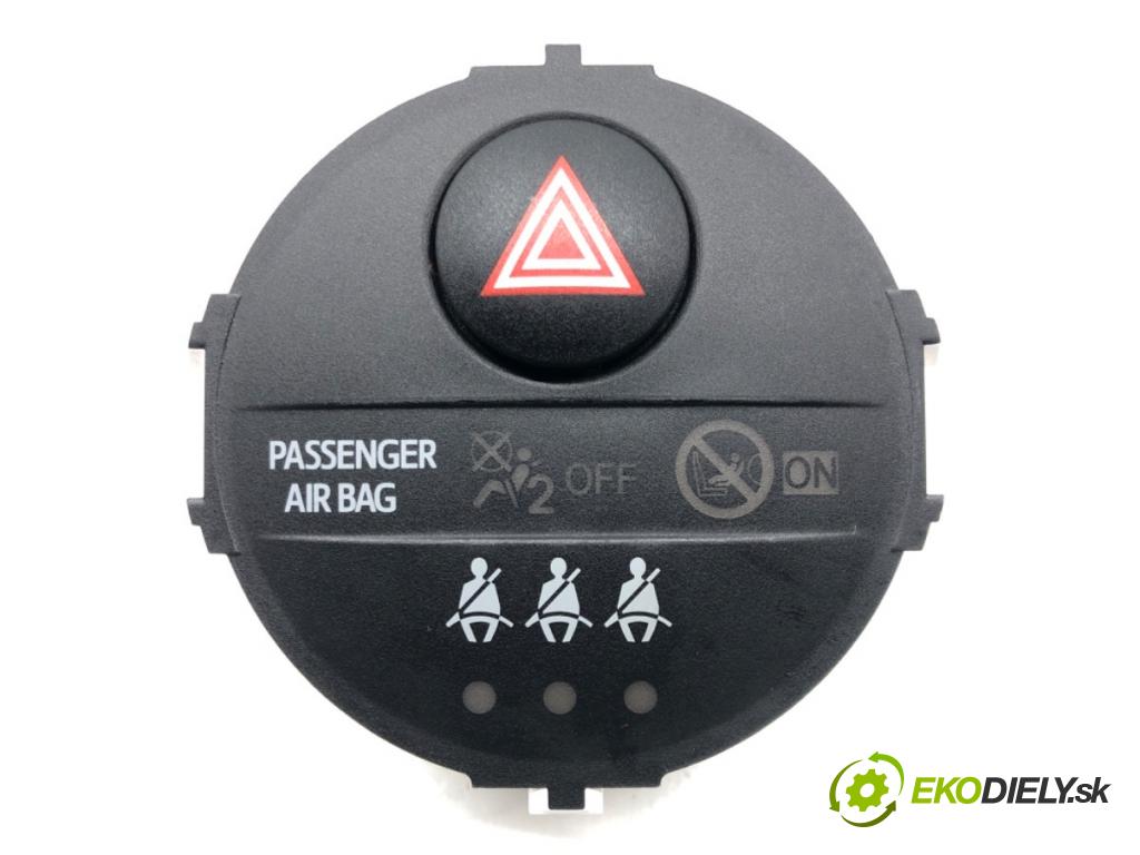 TOYOTA YARIS (_P13_) 2010 - 2022    1.0 (KSP130) 53 kW [72 KM] benzyna 2018 - 2022  Spínač svetiel výstražných (núdzových) 839500D100 (Prepínače, spínače, tlačidlá a ovládače kúrenia)