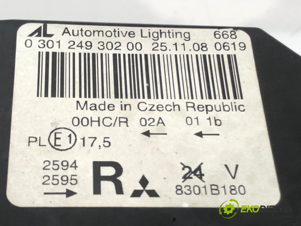 MITSUBISHI COLT VI (Z3_A, Z2_A) 2002 - 2012    1.1 55 kW [75 KM] benzyna 2004 - 2012  Svetlomet pravy 8301B180 (Pravé)