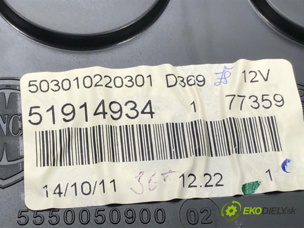 FIAT PUNTO EVO (199_) 2008 - 2022    1.4 (199AXB1A) 57 kW [77 KM] benzyna 2009 - 2012  Prístrojovka 51914934 (Prístrojové dosky, displeje)