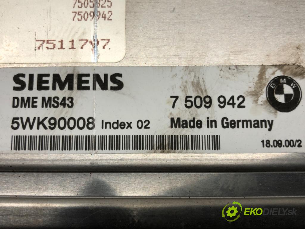 BMW 3 (E46) 1997 - 2005    320 i 125 kW [170 KM] benzyna 2000 - 2005  riadiaca jednotka Motor 0 (Riadiace jednotky)