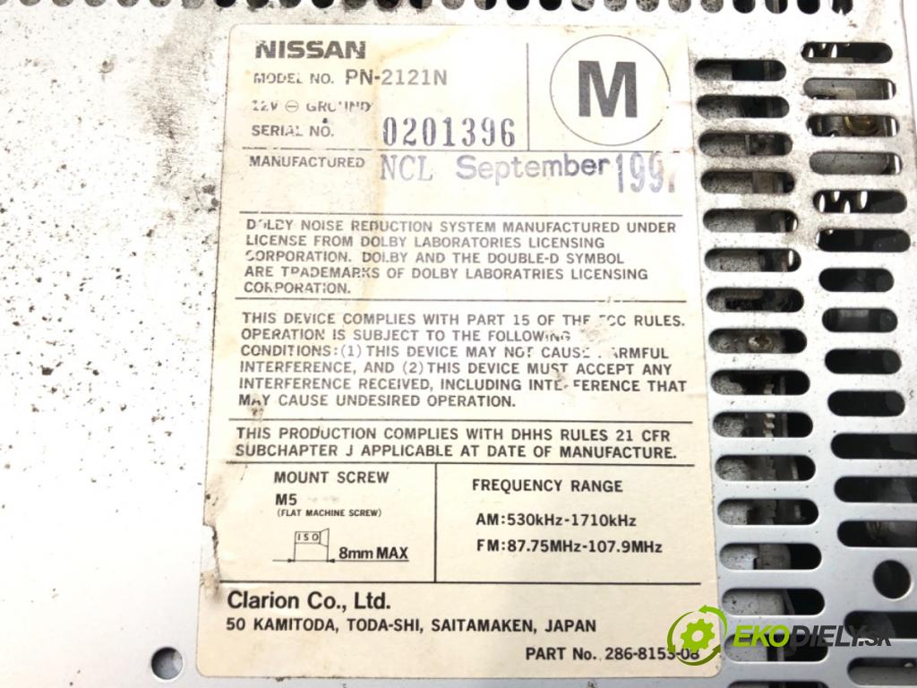 NISSAN PATHFINDER II (R50) 1995 - 2005    3.3 V6 4WD 110 kW [150 KM] benzyna 1998 - 2000  RADIO PN-2121N (Audio zariadenia)