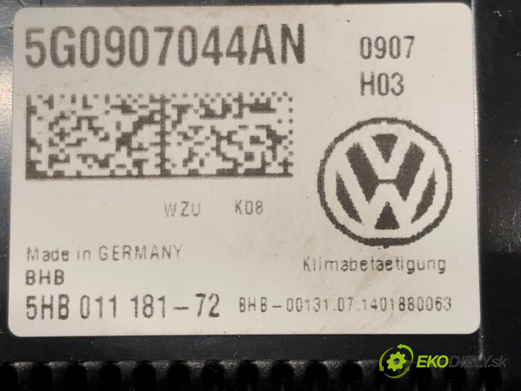 VW GOLF VII Variant (BA5, BV5) 2013 - 2022    1.4 TSI 103 kW [140 KM] benzyna 2013 - 2017  Panel ovládania kúrenia 5G0907044AN (Prepínače, spínače, tlačidlá a ovládače kúrenia)