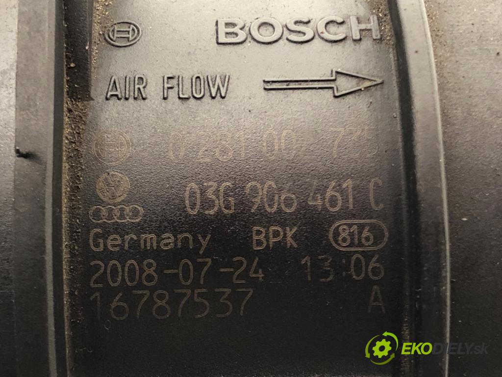 VW PASSAT B6 Variant (3C5) 2005 - 2011    2.0 TDI 103 kW [140 KM] olej napędowy 2005 - 2009  Váha vzduchu 03G906461C (Váhy vzduchu)