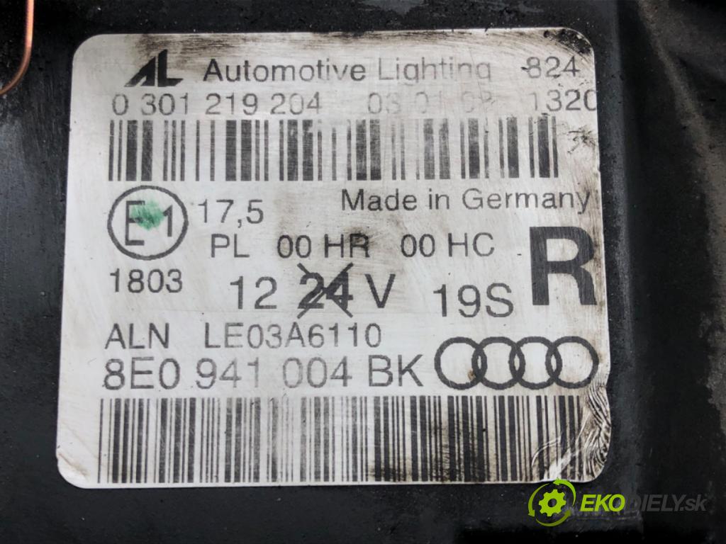 AUDI A4 B7 Avant (8ED) 2004 - 2008    2.0 96 kW [130 KM] benzyna 2004 - 2008  světlomet pravý 8E0941004BK