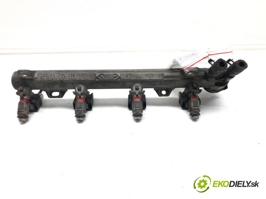 SEAT LEON (1M1) 1999 - 2006    1.4 16V 55 kW [75 KM] benzyna 1999 - 2006  Lišta vstrekovacia Vstrekovacie ventily 036133319B (Vstrekovacie lišty)