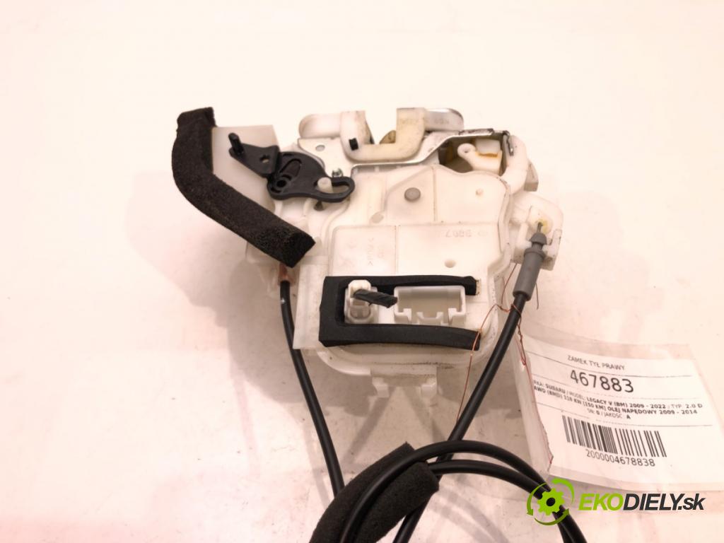 SUBARU LEGACY V (BM) 2009 - 2022    2.0 D AWD (BMD) 110 kW [150 KM] olej napędowy 2009  zámok zadní část pravý