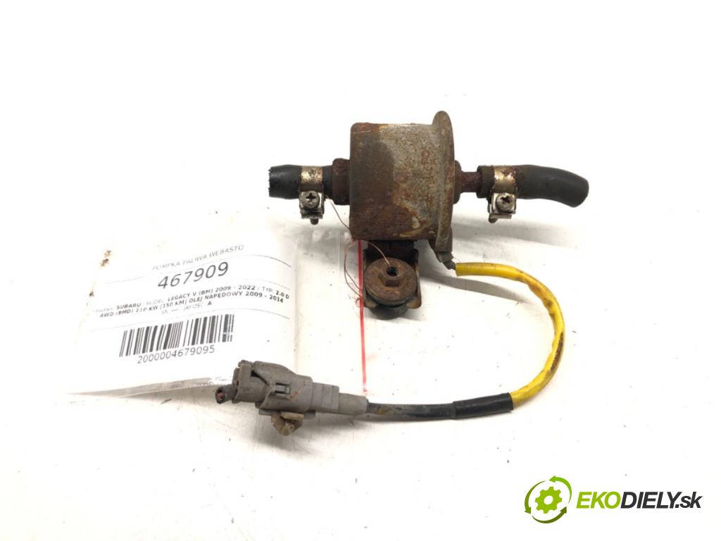 SUBARU LEGACY V (BM) 2009 - 2022    2.0 D AWD (BMD) 110 kW [150 KM] olej napędowy 2009  motorek paliva Webasto  (Webasto ohřívače)