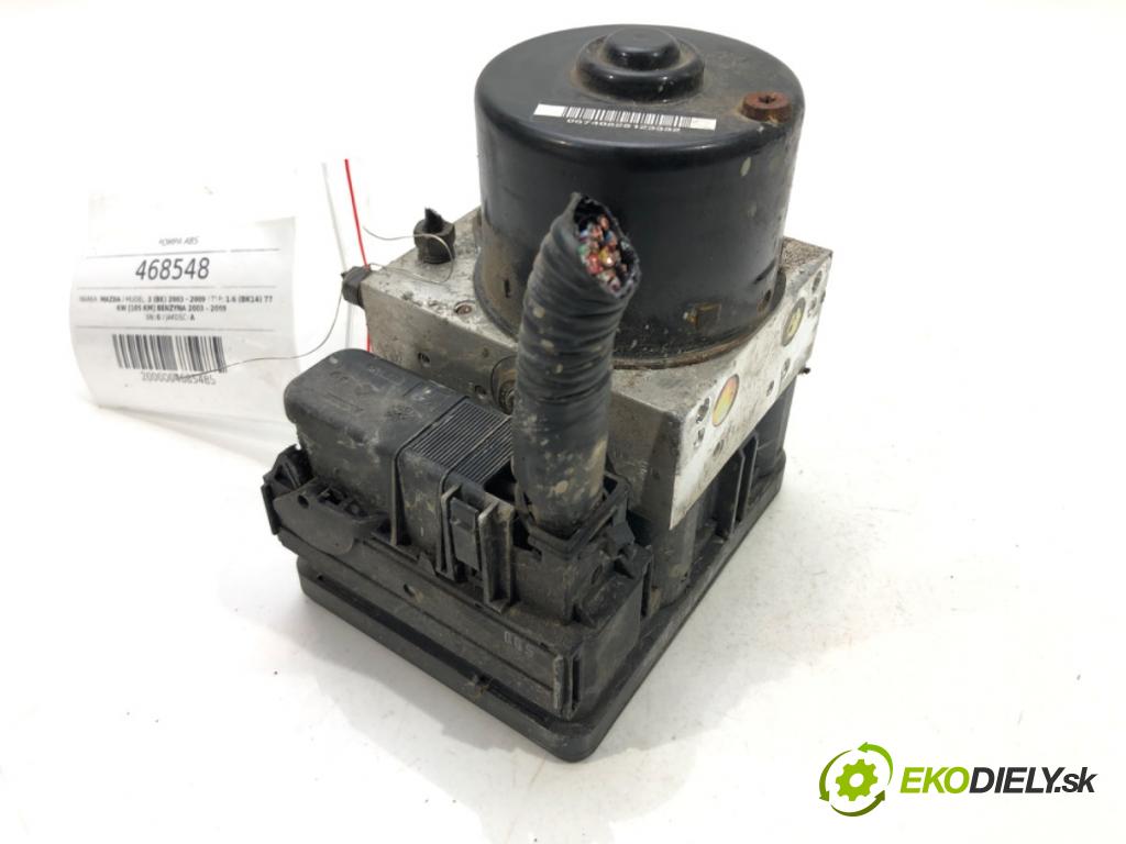MAZDA 3 (BK) 2003 - 2009    1.6 (BK14) 77 kW [105 KM] benzyna 2003 - 2009  Pumpa ABS 3M51-2C405-AE (Pumpy ABS)