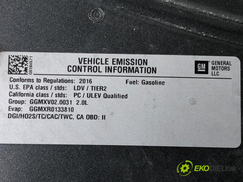 CHEVROLET CAMARO 2015 - 2022    2.0 Turbo 202 kW [275 KM] benzyna 2016 - 2022  kapota ORYGINAŁ