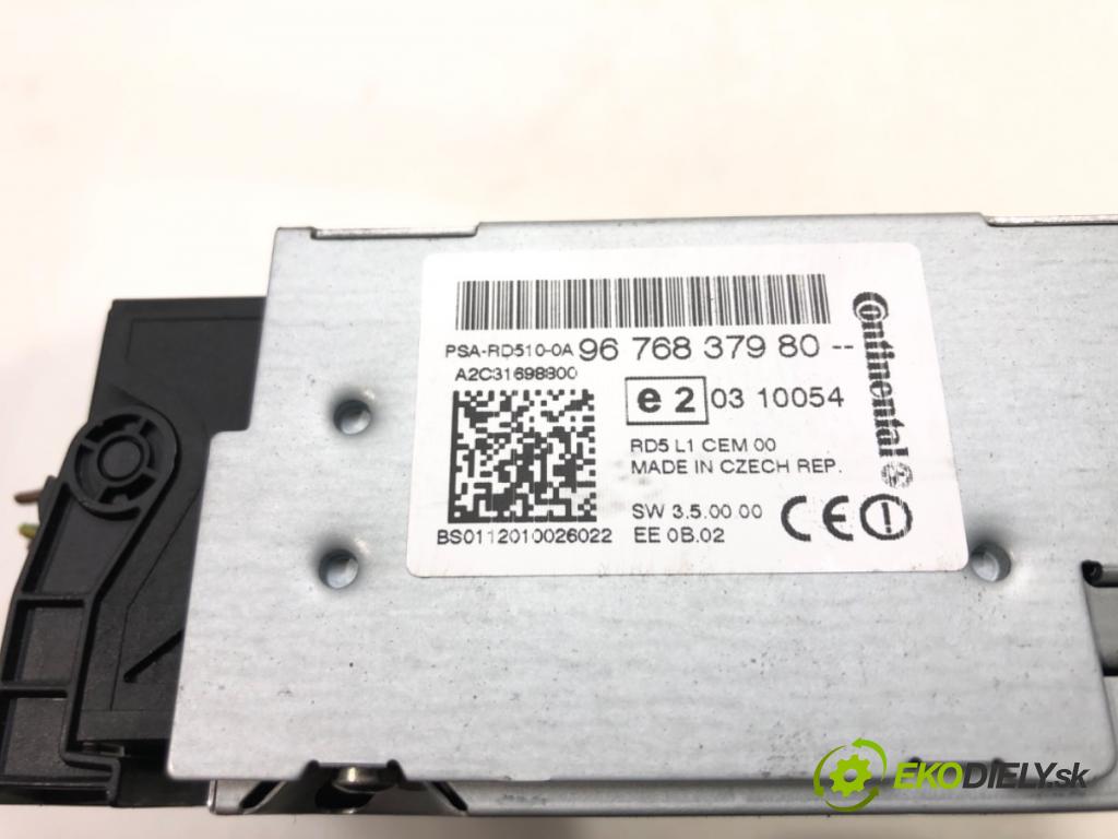 CITROEN C4 II (NC_) 2009 - 2022    1.6 HDi 90 68 kW [92 KM] olej napędowy 2009 - 2022  RADIO 9676837980 (Audio zariadenia)