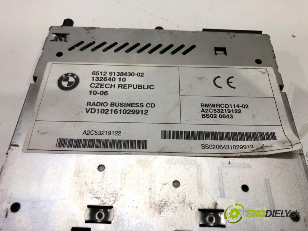 BMW X3 (E83) 2003 - 2011    2.0 d 110 kW [150 KM] olej napędowy 2004 - 2007  RADIO 9138430 (Audio zariadenia)