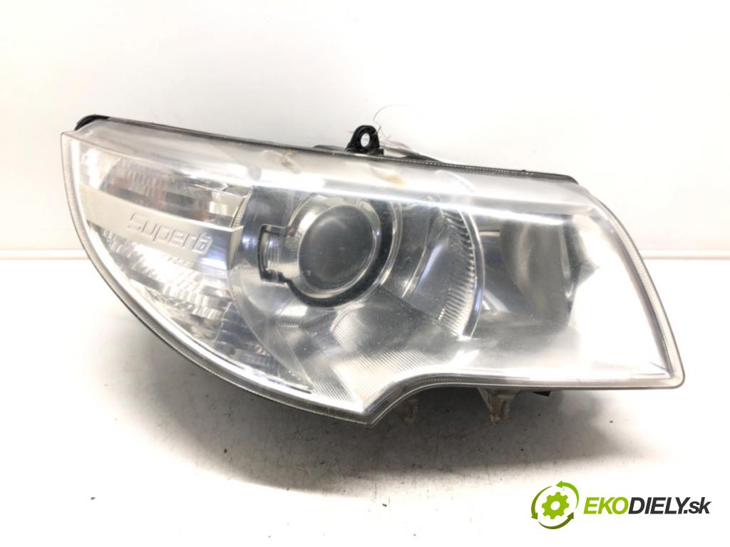 SKODA SUPERB II (3T4) 2008 - 2015    2.0 TDI 125 kW [170 KM] olej napędowy 2008 - 2015  Svetlomet pravy  (Pravé)