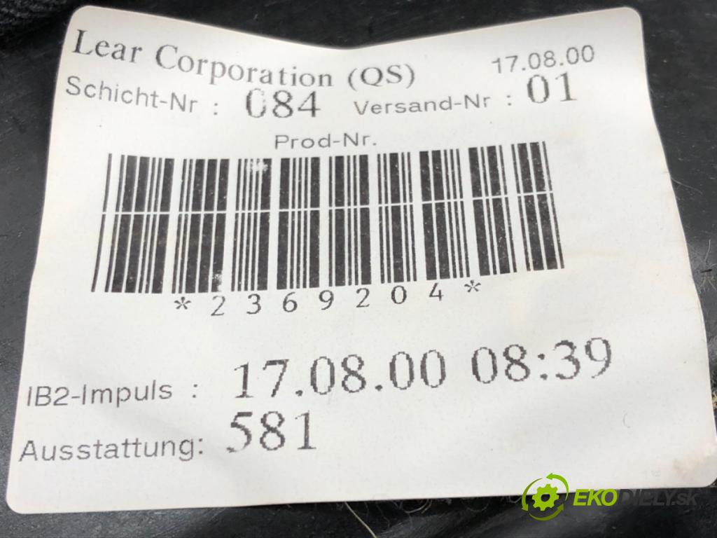 MERCEDES-BENZ CLK (C208) 1997 - 2003    55 AMG (208.374) 255 kW [347 KM] benzyna 1999 - 20  Sedadlo zad  (Sedačky, sedadlá)