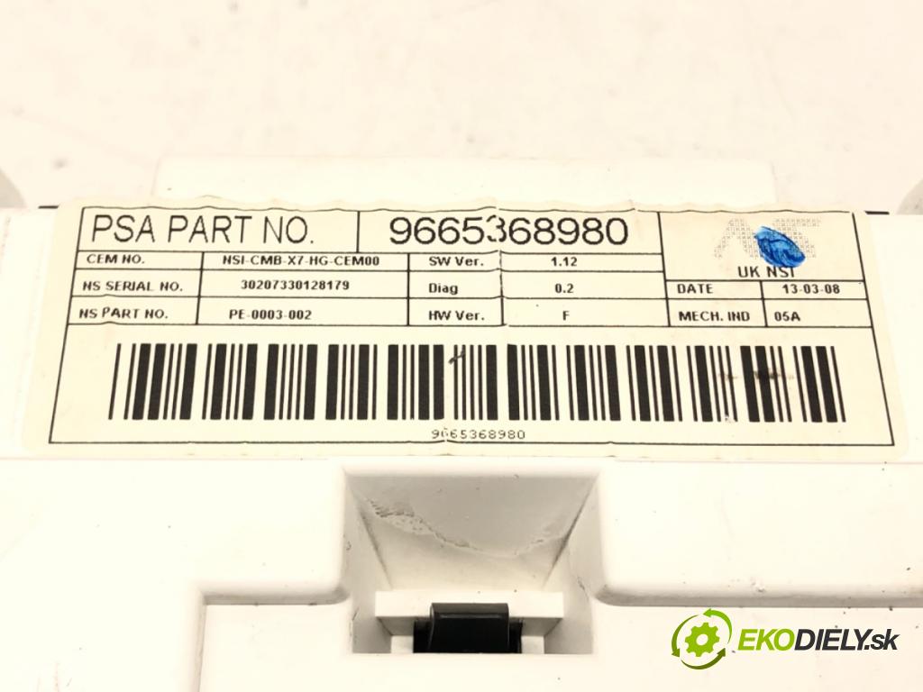 CITROEN C5 III (RD_) 2008 - 2022    2.0 HDi (RDRHDA) 100 kW [136 KM] olej napędowy 200  Prístrojovka 9665368980 (Prístrojové dosky, displeje)
