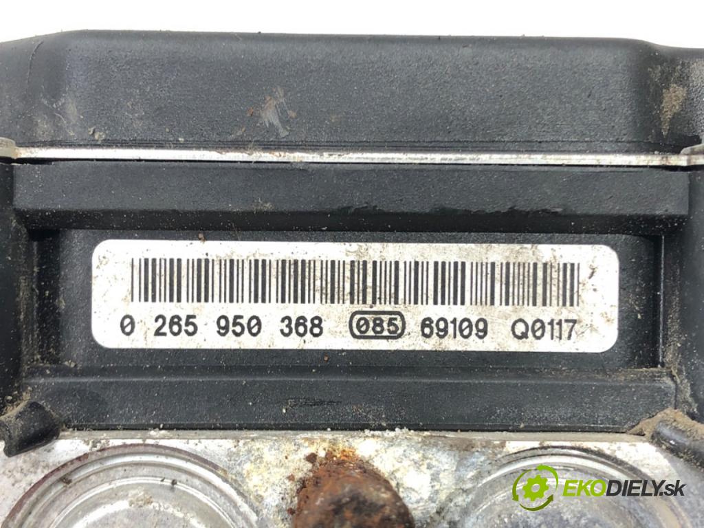 PEUGEOT 307 (3A/C) 2000 - 2012    2.0 HDi 135 100 kW [136 KM] olej napędowy 2003 - 2  Pumpa ABS 0265950368 (Pumpy ABS)