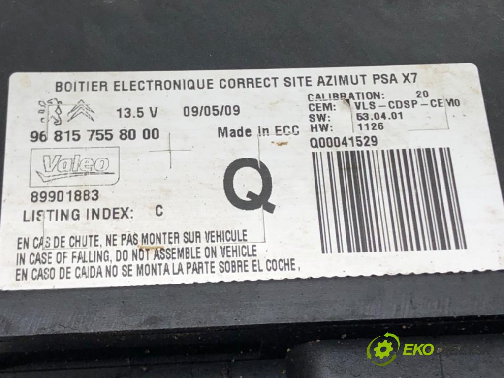 CITROEN C5 III (RD_) 2008 - 2022    2.0 HDi (RDRHDA) 100 kW [136 KM] olej napędowy 200  Modul svetiel 968157558000 (Ostatné)