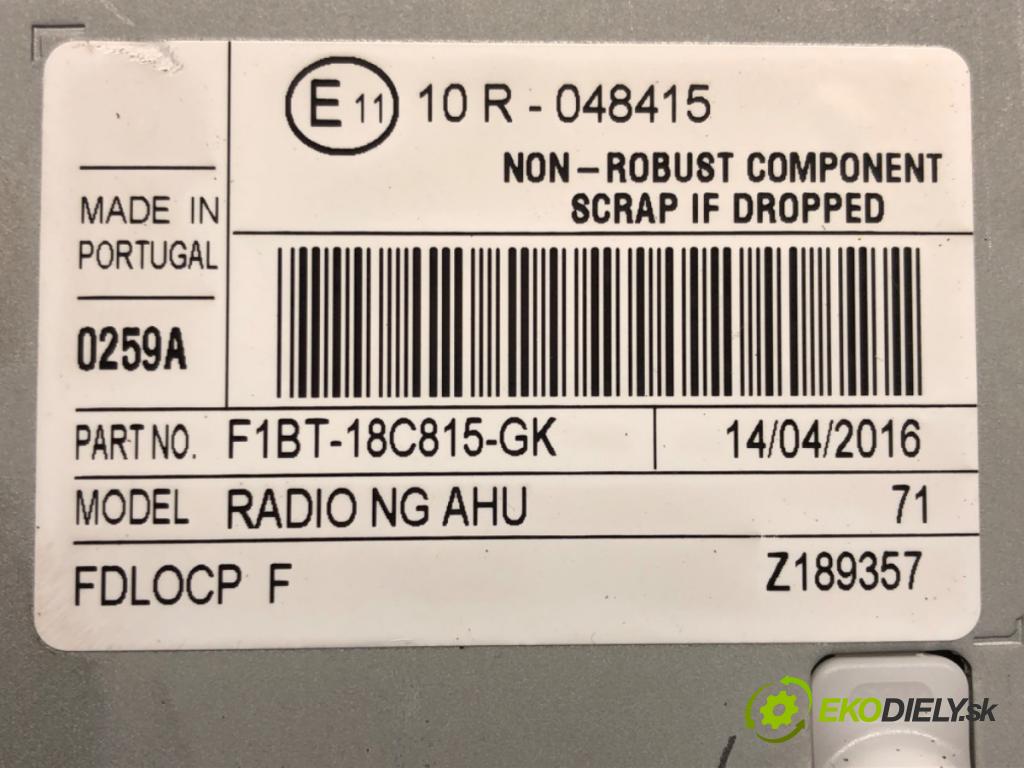 FORD FOCUS III 2010 - 2022    1.5 TDCi 70 kW [95 KM] olej napędowy 2014 - 2017  RADIO F1BT-18C815-GK (Audio zariadenia)