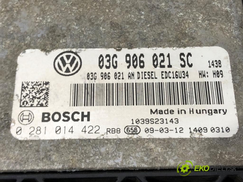 SEAT LEON (1P1) 2005 - 2013    1.9 TDI 77 kW [105 KM] olej napędowy 2005 - 2010  riadiaca jednotka Motor 03G906021SC (Riadiace jednotky)