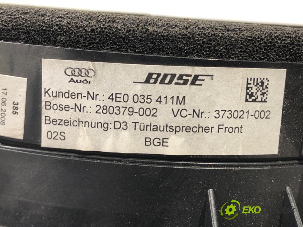 AUDI A8 D3 (4E2, 4E8) 2002 - 2010    S8 quattro 331 kW [450 KM] benzyna 2006 - 2010  reproduktory BOSE 4E0035412D 4E0035415