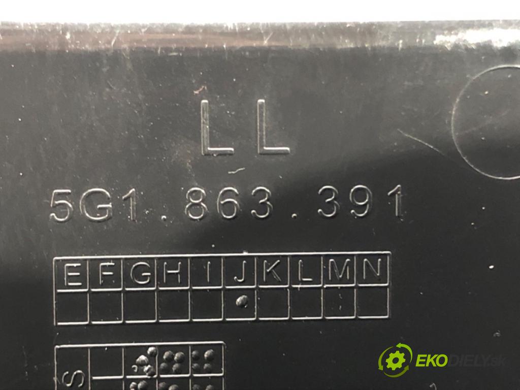 VW GOLF VAN VII Variant (BA5) 2013 - 2017    1.6 TDi BlueMotion 77 kW [105 KM] olej napędowy 20  lišty kryt interiéru 5G0857059 5G1863391