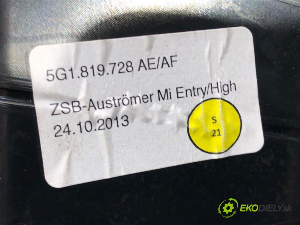 VW GOLF VAN VII Variant (BA5) 2013 - 2017    1.6 TDi BlueMotion 77 kW [105 KM] olej napędowy 20  Mriežky kúrenia stredna 5G1819728AE/AF (Mriežky kúrenia (fukáre))