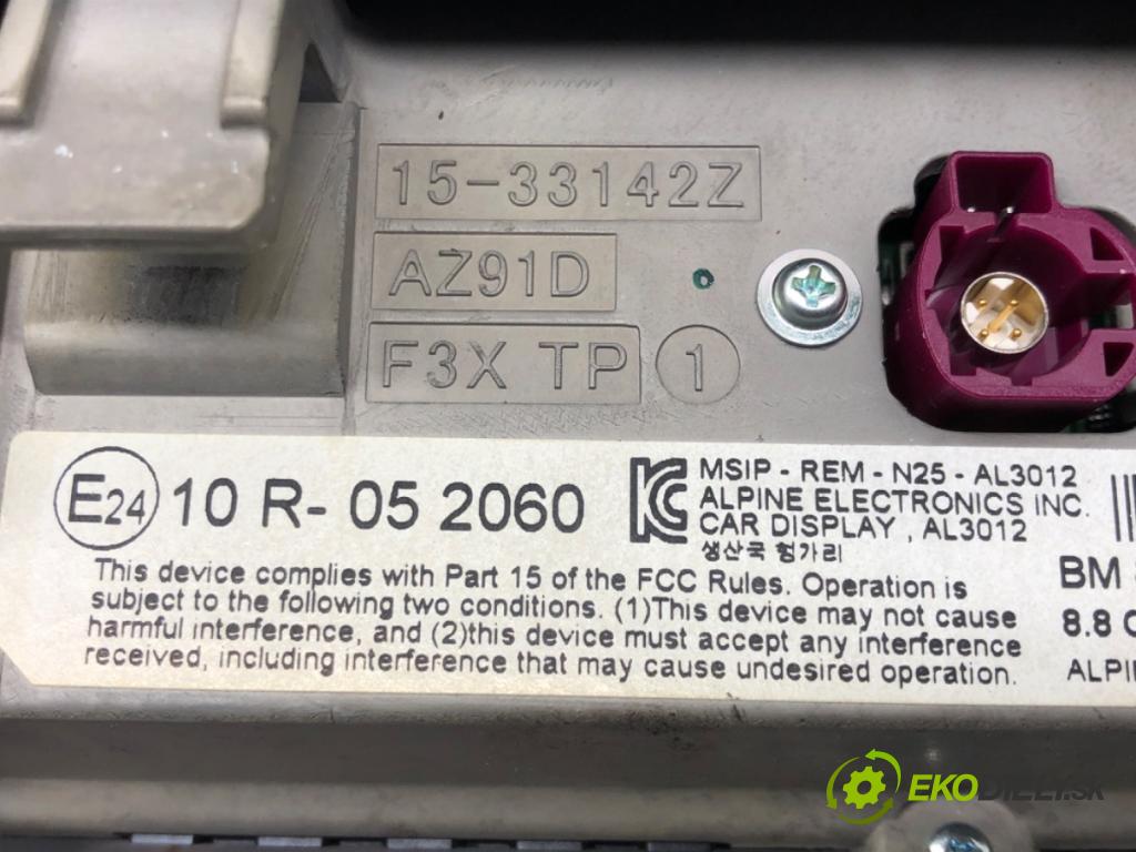 BMW 3 (F30, F80) 2011 - 2018    340 i 240 kW [326 KM] benzyna 2015 - 2018  Dislpej 8709338 (Prístrojové dosky, displeje)