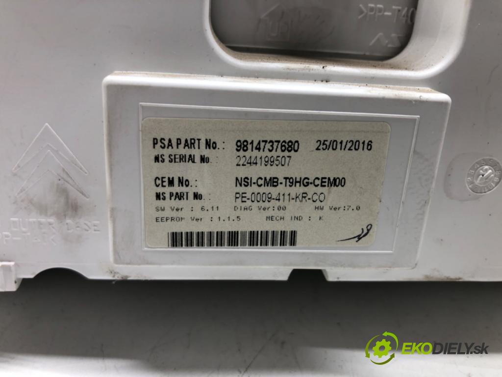 PEUGEOT 308 II (LB_, LP_, LW_, LH_, L3_) 2013 - 2021    1.6 GTi (L35GNH) 200 kW [272 KM] benzyna 2015 - 20  Prístrojovka 9814737680 (Prístrojové dosky, displeje)