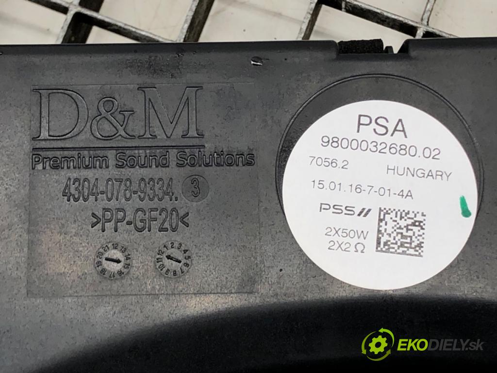 PEUGEOT 308 II (LB_, LP_, LW_, LH_, L3_) 2013 - 2021    1.6 GTi (L35GNH) 200 kW [272 KM] benzyna 2015 - 20  subwoofer 9800032680 (Audio zariadenia)