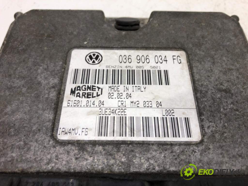 SKODA FABIA I (6Y2) 1999 - 2008    1.4 16V 55 kW [75 KM] benzyna 1999 - 2008  riadiaca jednotka Motor 036906034FG (Riadiace jednotky)