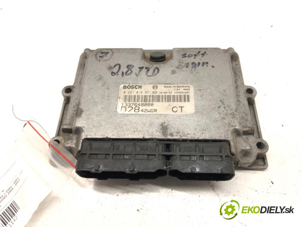 FIAT DUCATO Autobus (244_) 2002 - 2022    2.8 JTD 94 kW [128 KM] olej napędowy 2002 - 2022  riadiaca jednotka Motor 0281010931 (Riadiace jednotky)