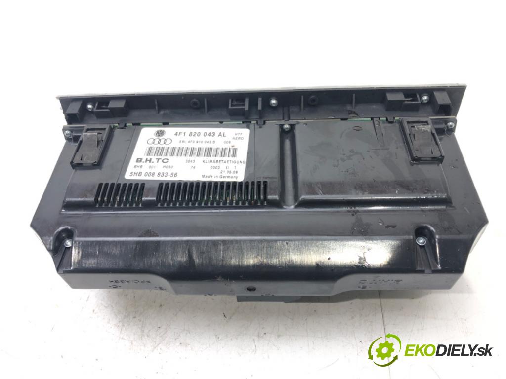 AUDI A6 C6 Avant (4F5) 2004 - 2011    2.0 TDI 125 kW [170 KM] olej napędowy 2008 - 2011  Panel ovládania kúrenia 4F1820043AL (Prepínače, spínače, tlačidlá a ovládače kúrenia)