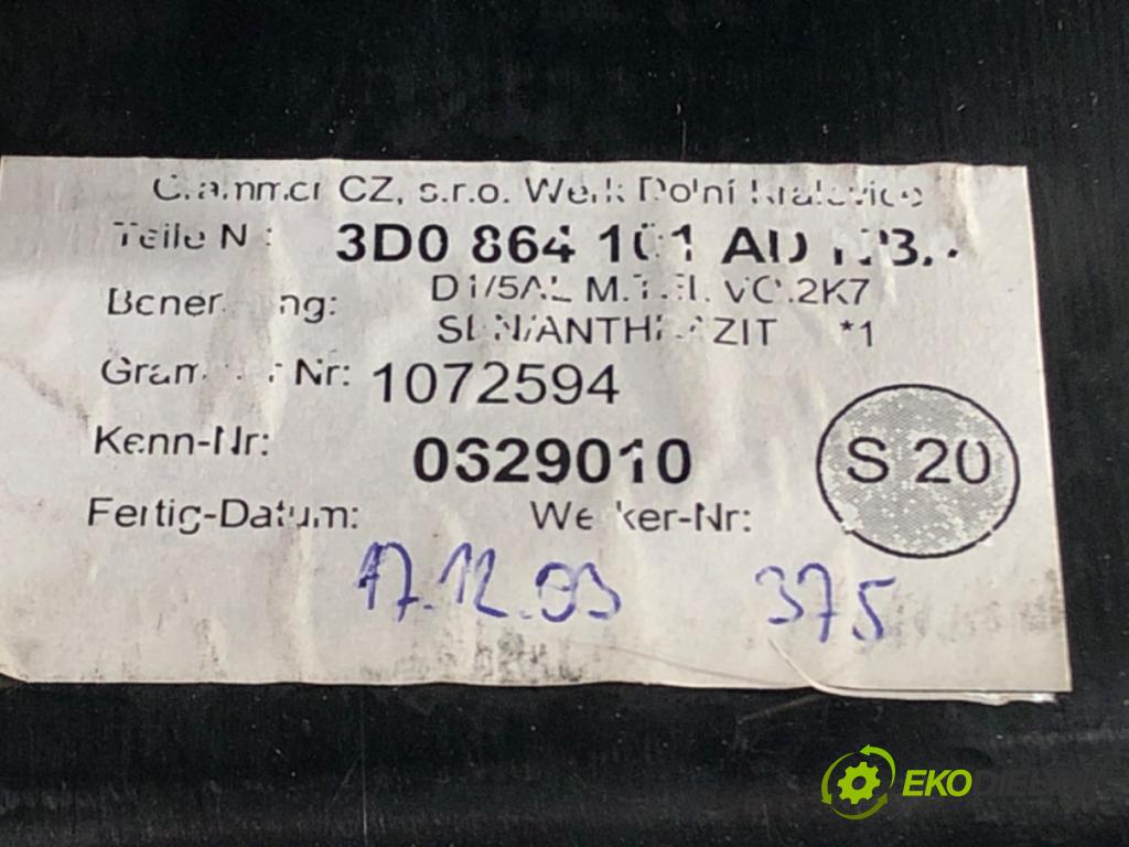 VW PHAETON (3D1, 3D2, 3D3, 3D4, 3D6, 3D7, 3D8, 3D9) 2002 - 2016    4.2 V8 4motion 246 kW [335 KM] benzyna 2003 - 2016  Lakťová opierka 3D0864101AD (Lakťové opierky)