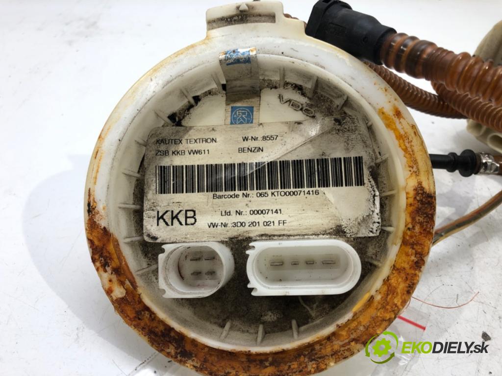 VW PHAETON (3D1, 3D2, 3D3, 3D4, 3D6, 3D7, 3D8, 3D9) 2002 - 2016    4.2 V8 4motion 246 kW [335 KM] benzyna 2003 - 2016  Pumpa paliva vnútorná 3D0201021FF (Palivové pumpy, čerpadlá, plaváky)