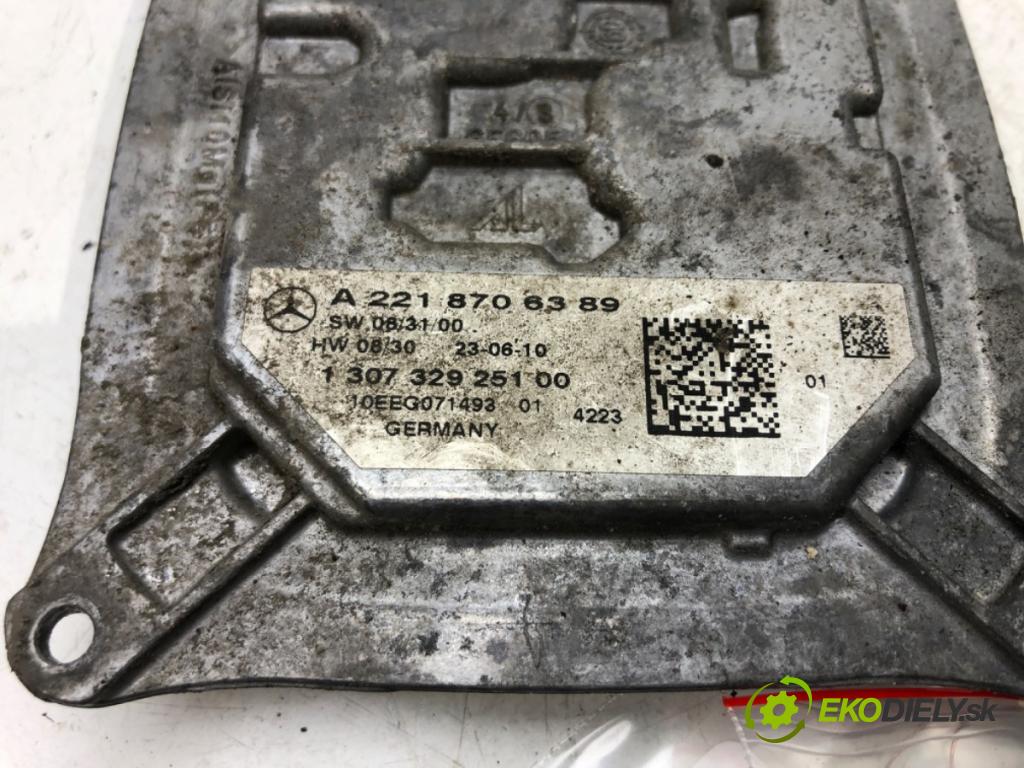 MERCEDES-BENZ KLASA S (W221) 2005 - 2013    S 500 (221.071, 221.171) 285 kW [388 KM] benzyna 2  Menič XENON A2219000404 (Riadiace jednotky xenónu)