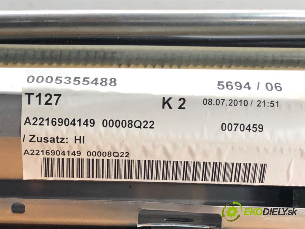 MERCEDES-BENZ KLASA S (W221) 2005 - 2013    S 500 (221.071, 221.171) 285 kW [388 KM] benzyna 2  Roleta zad okna A2218102920 A2216904149 (Ostatné)