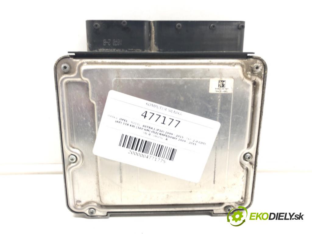 OPEL ASTRA J (P10) 2009 - 2015    2.0 CDTI (68) 118 kW [160 KM] olej napędowy 2009 -  riadiaca jednotka Motor 55576896 (Riadiace jednotky)